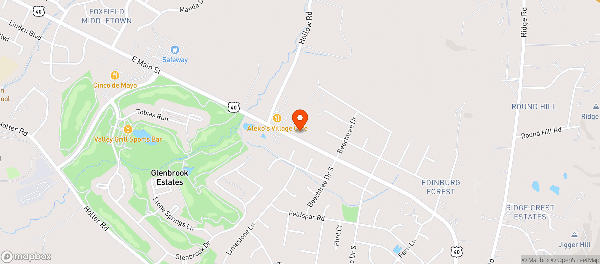 Map showing Heritage Spirits of Middletown