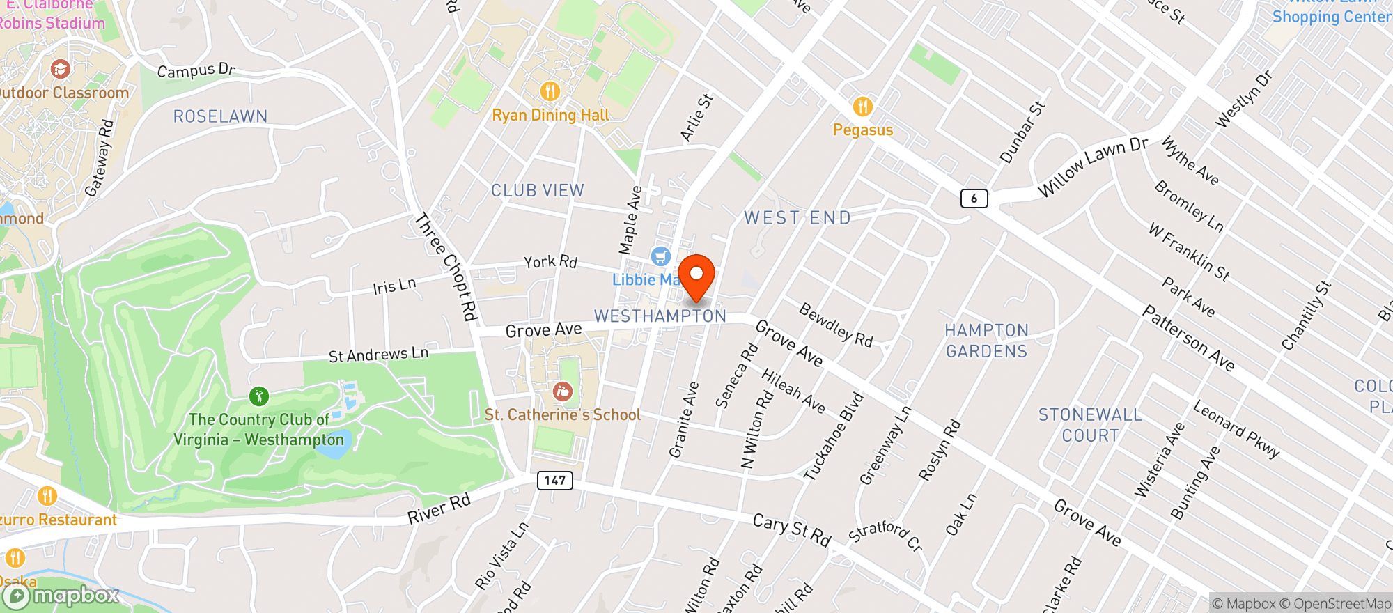 Map showing The Continental Westhampt