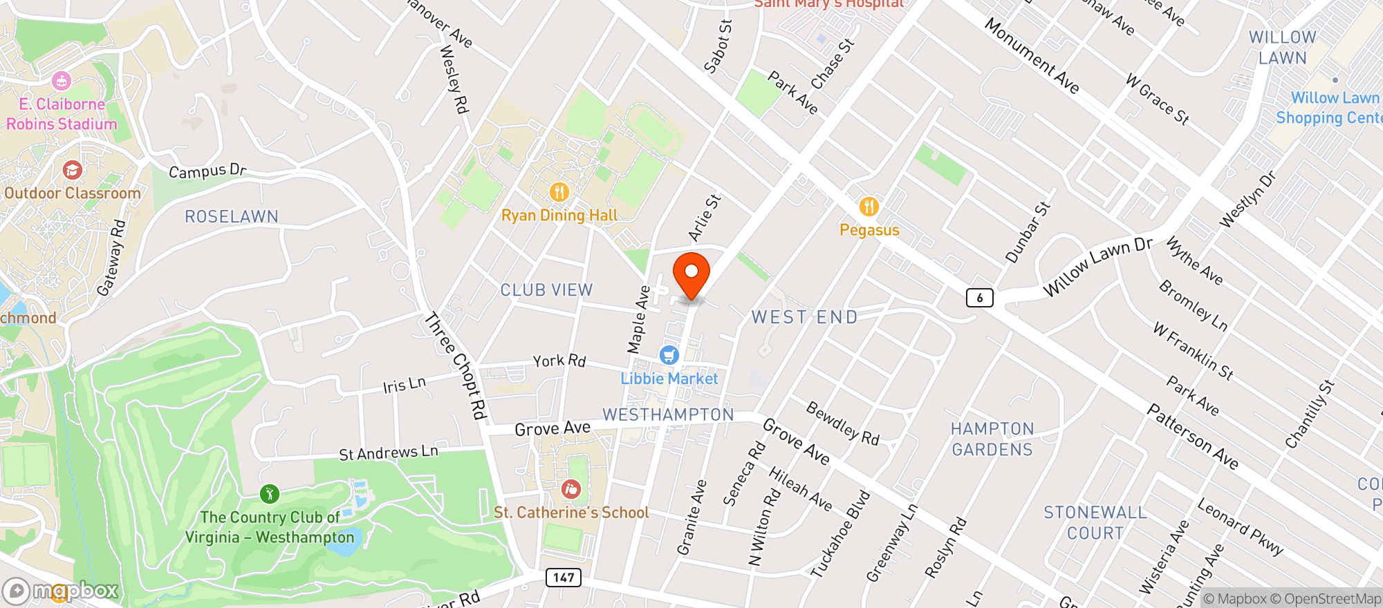 Map showing Libbie Market
