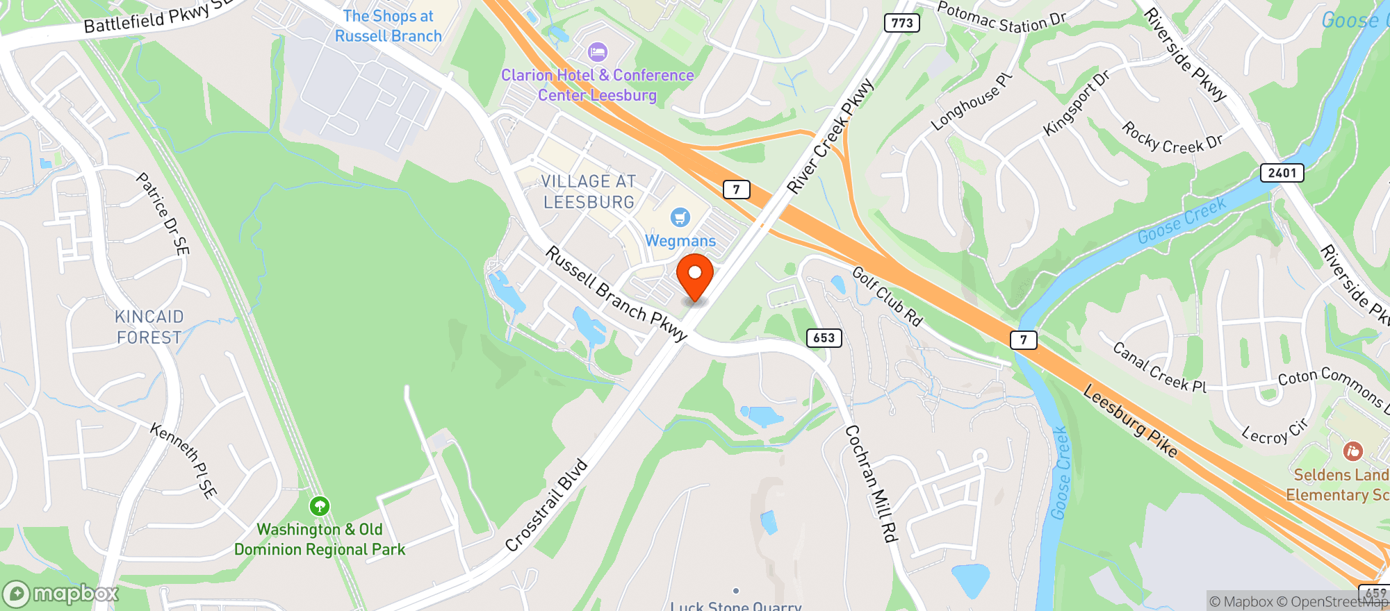 Map showing Wegmans