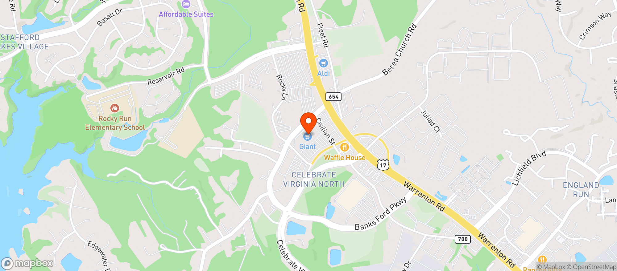Map showing Giant Food Store 234