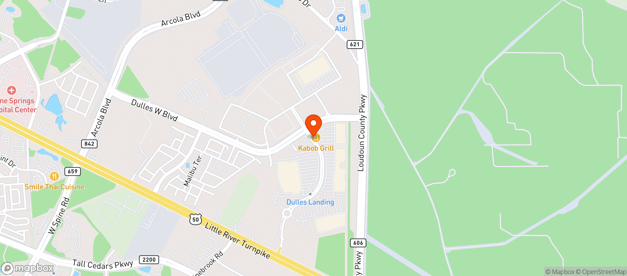 Map showing Plaza Mexico Restaurant