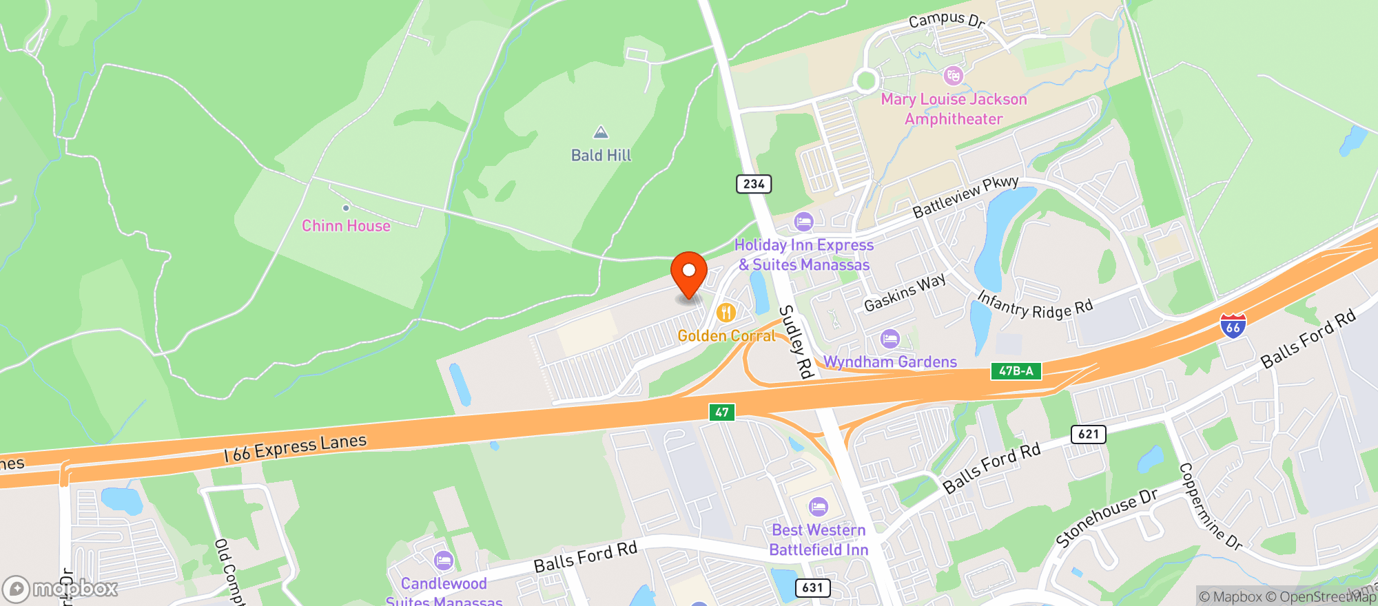 Map showing Vitamin Shoppe - Manassas