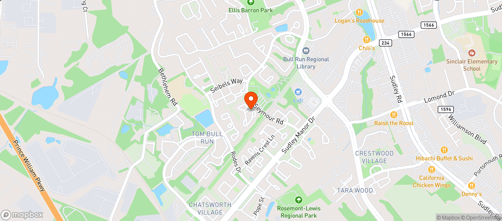 Map showing Fortune Food Mart Inc (D.B.A) Alexs Tobacco