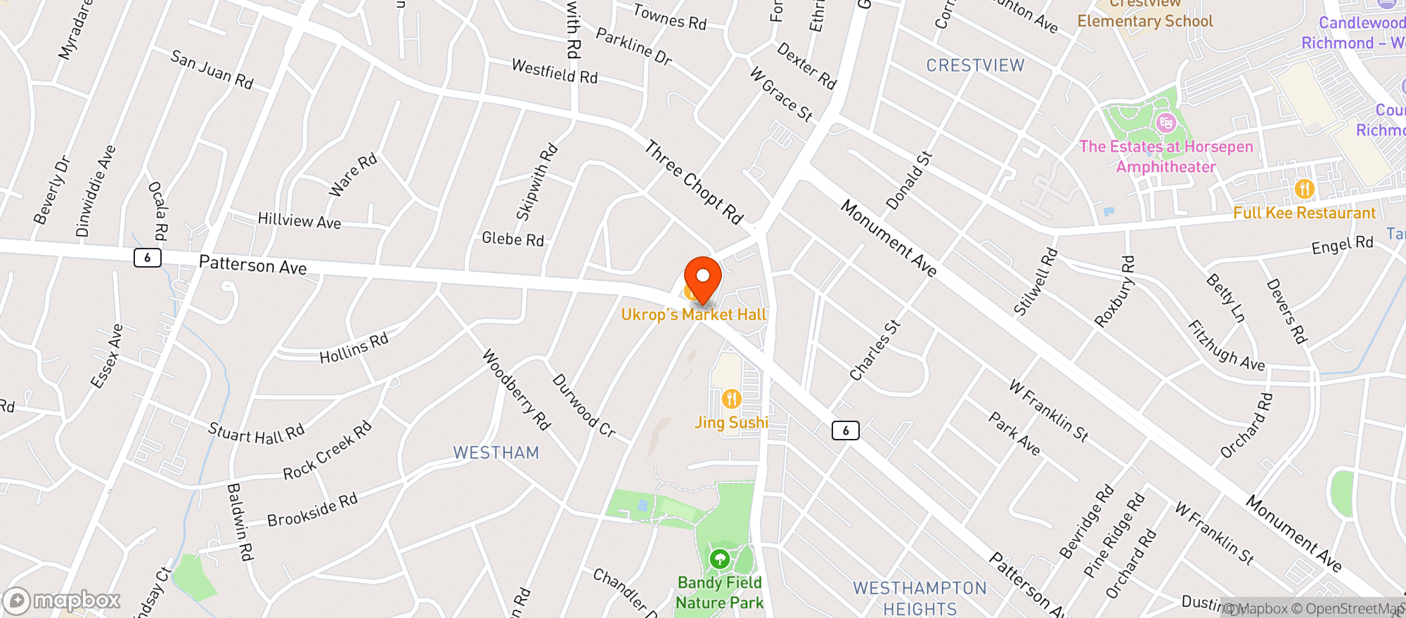 Map showing Corks & Kegs