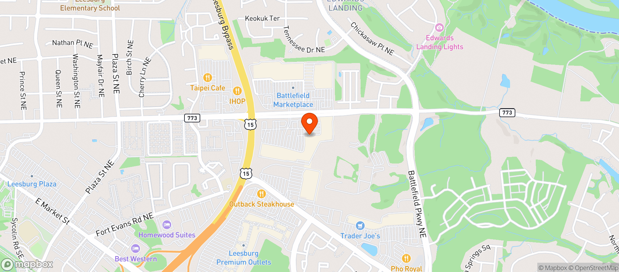 Map showing Total Wine & More