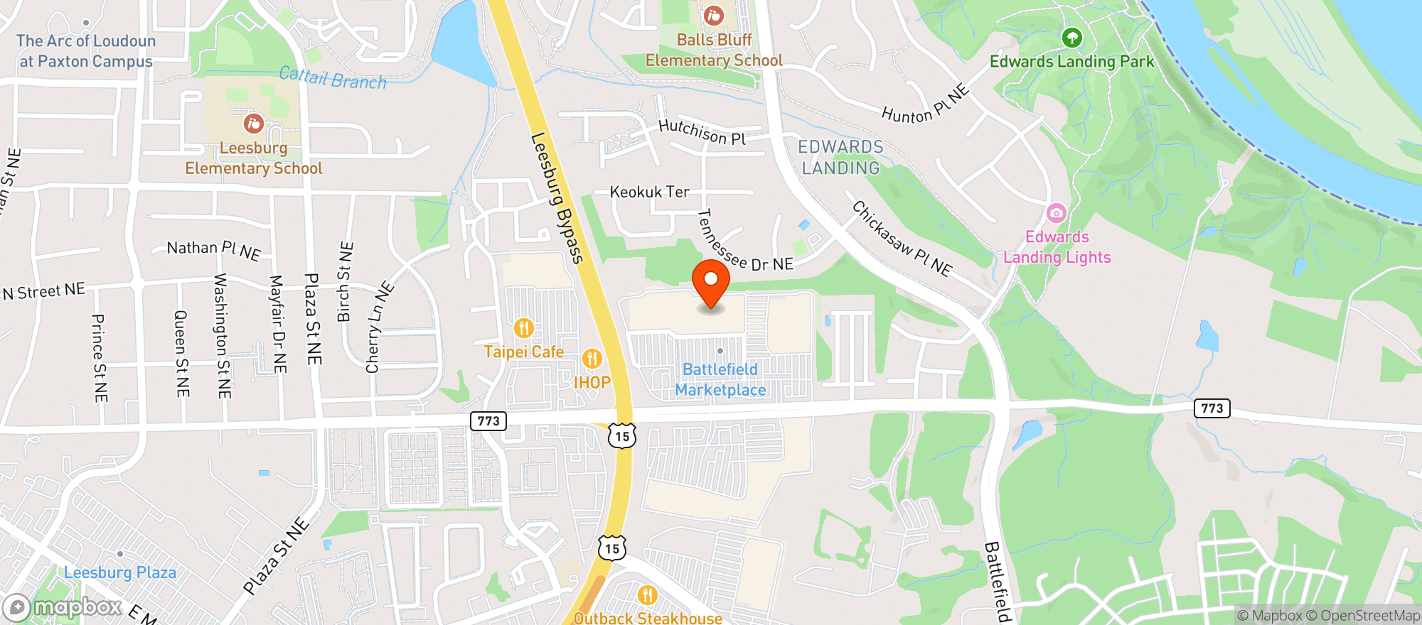 Map showing Target