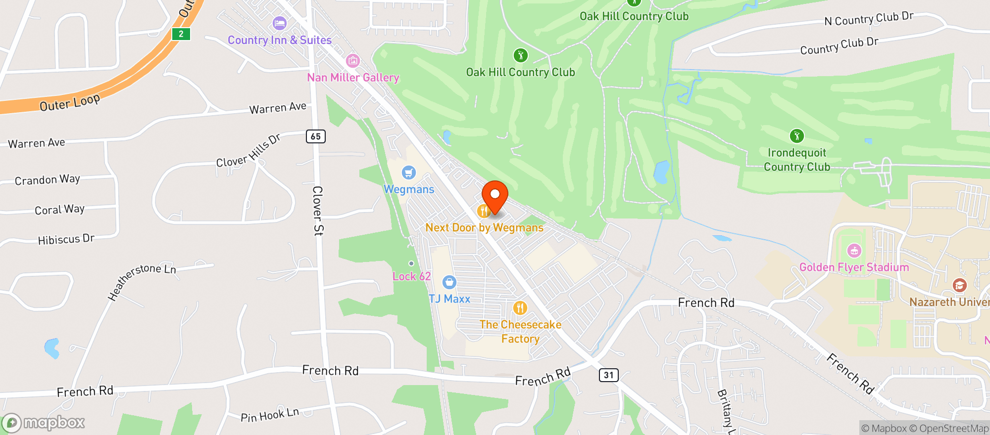 Map showing Vitamin Shoppe - Pittsford