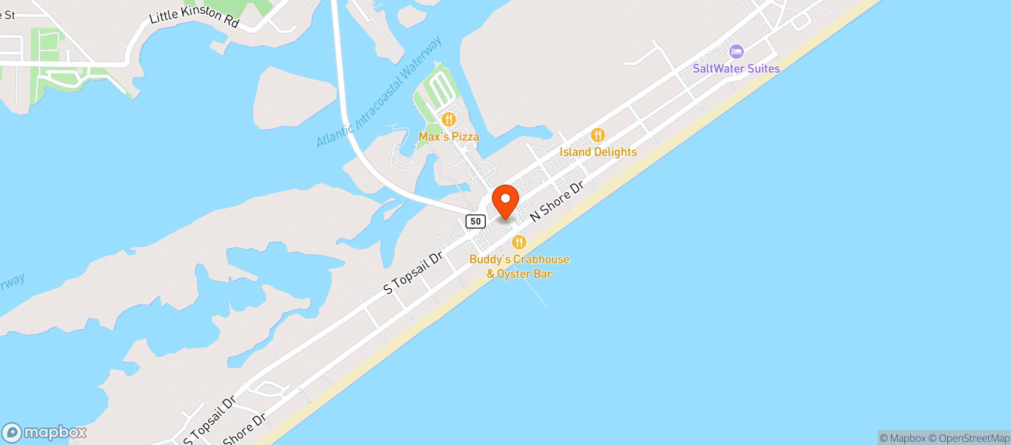 Map showing Peak Tap Room