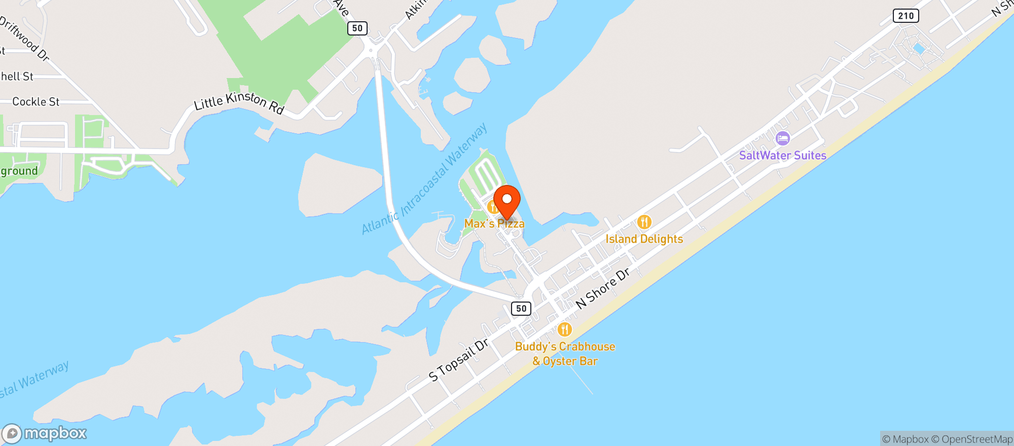Map showing Crab Pot