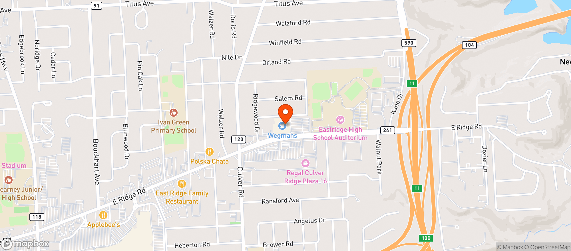 Map showing Wegmans