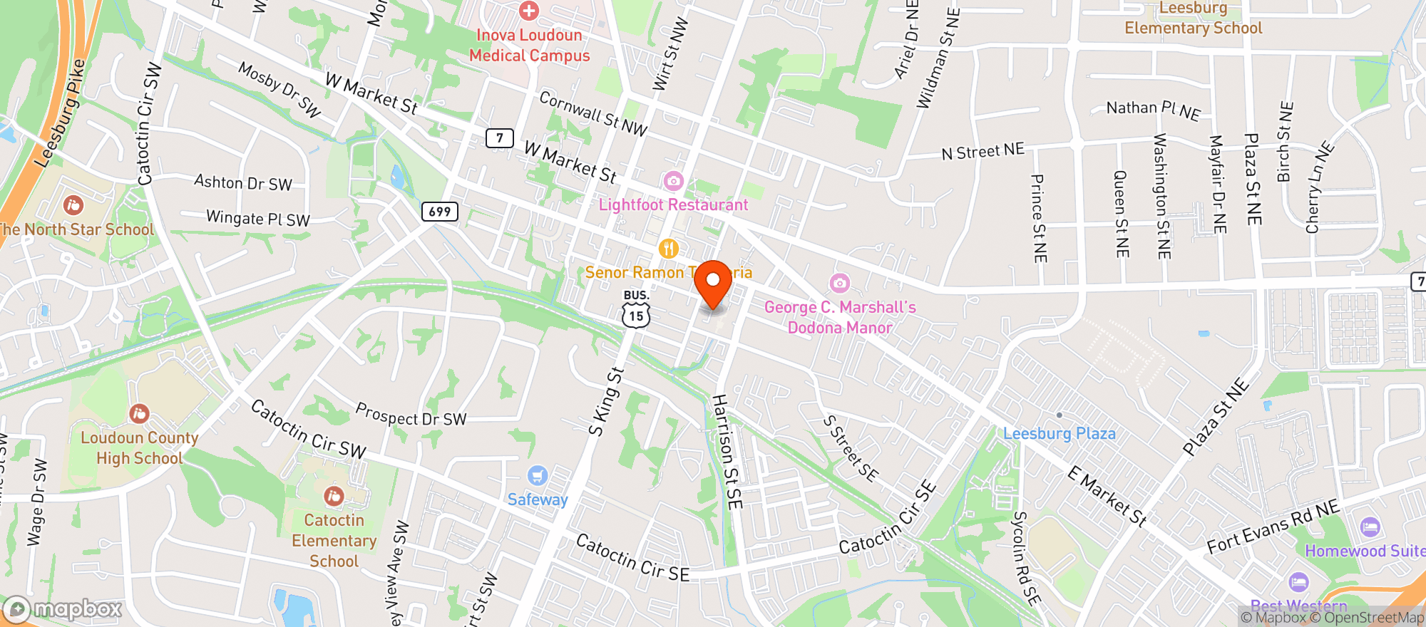 Map showing Jasmine Restaurant