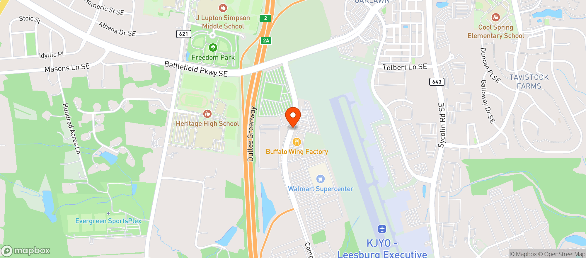 Map showing Walmart Supercenter