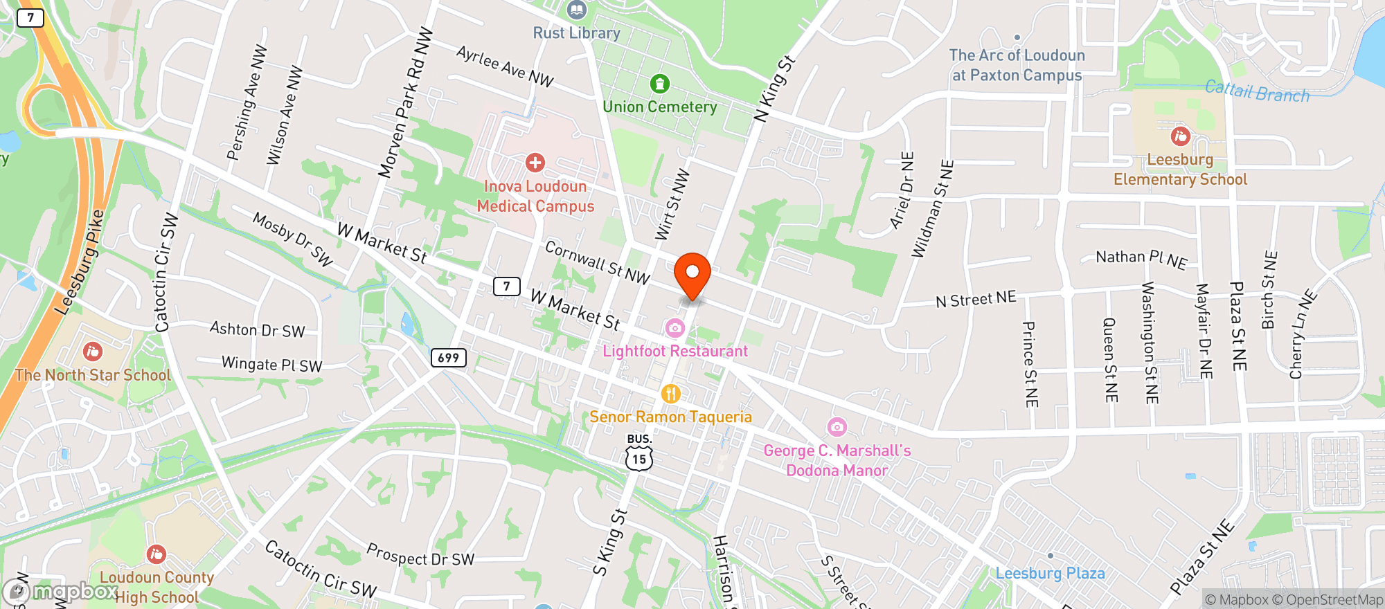 Map showing Shoes Cup & Cork Club