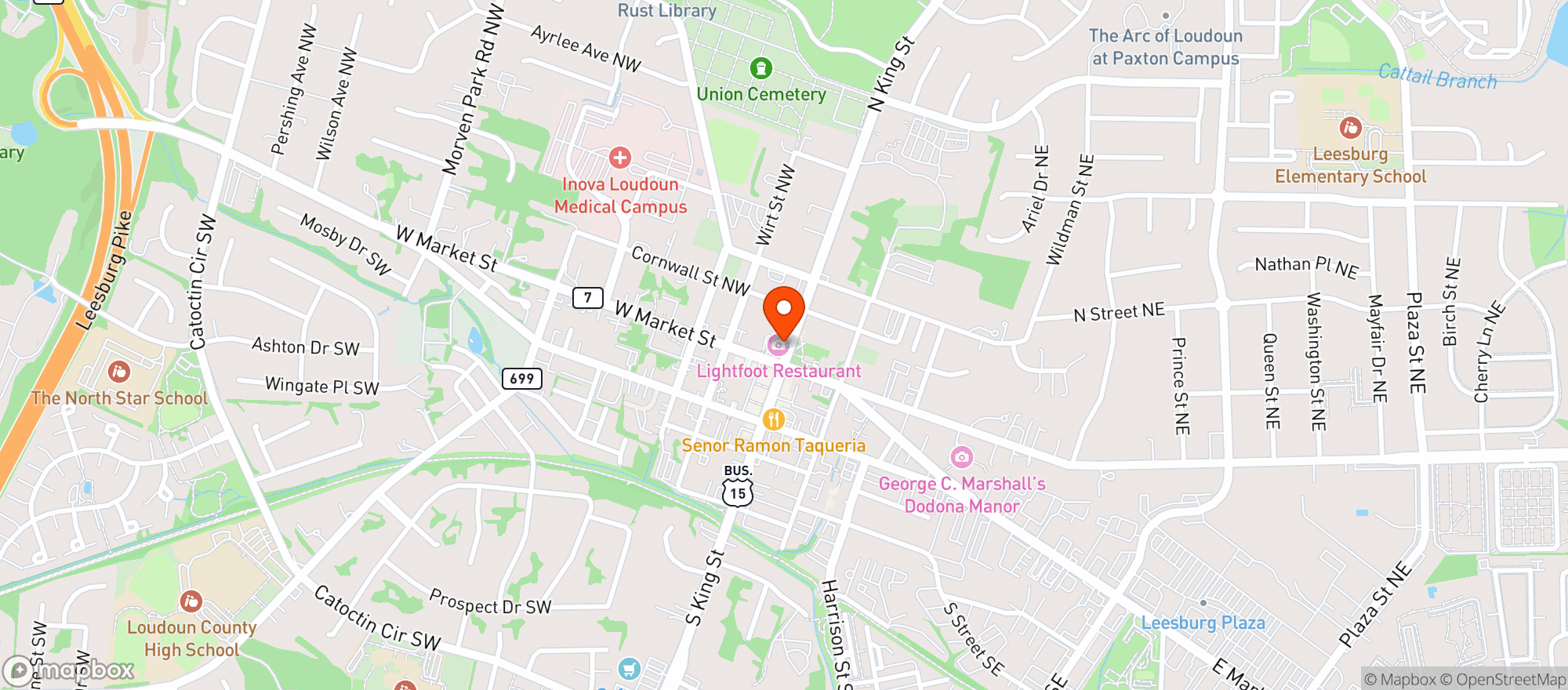 Map showing Lightfoot