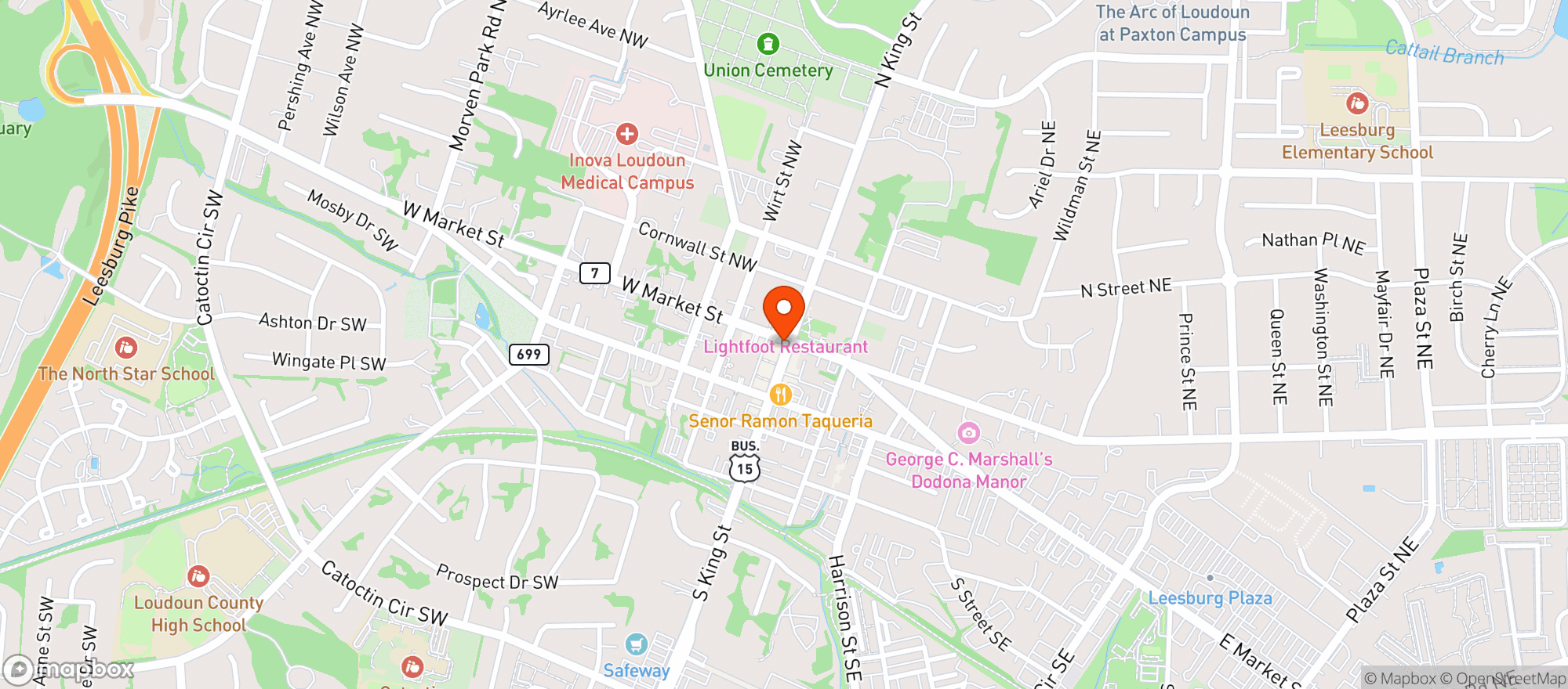 Map showing District Hemp Botanicals
