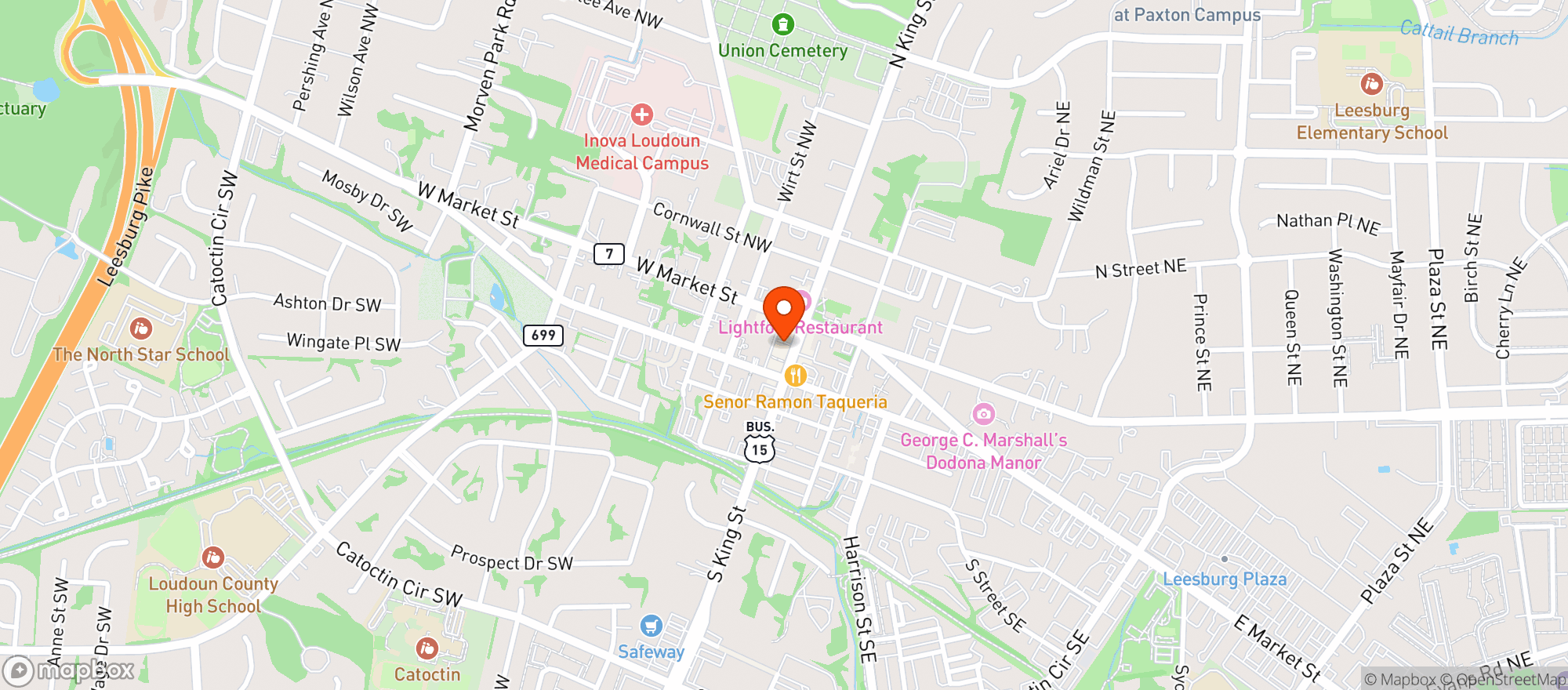 Map showing Green Tree