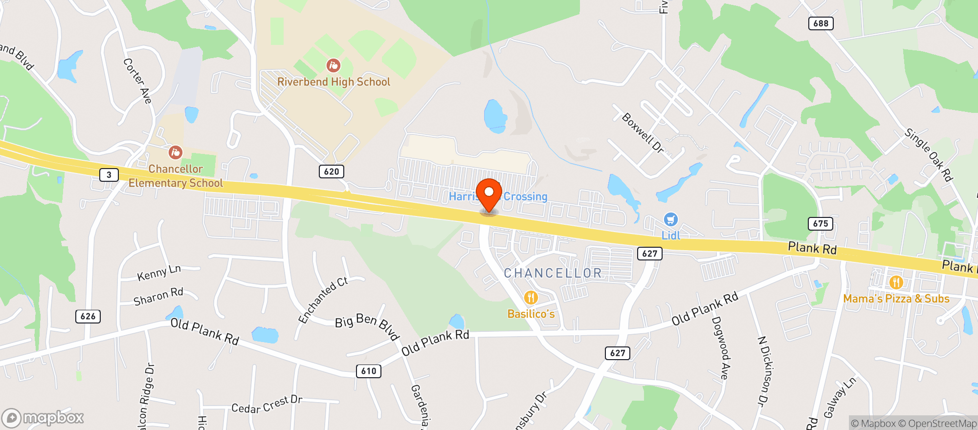Map showing Harrys Alehouse
