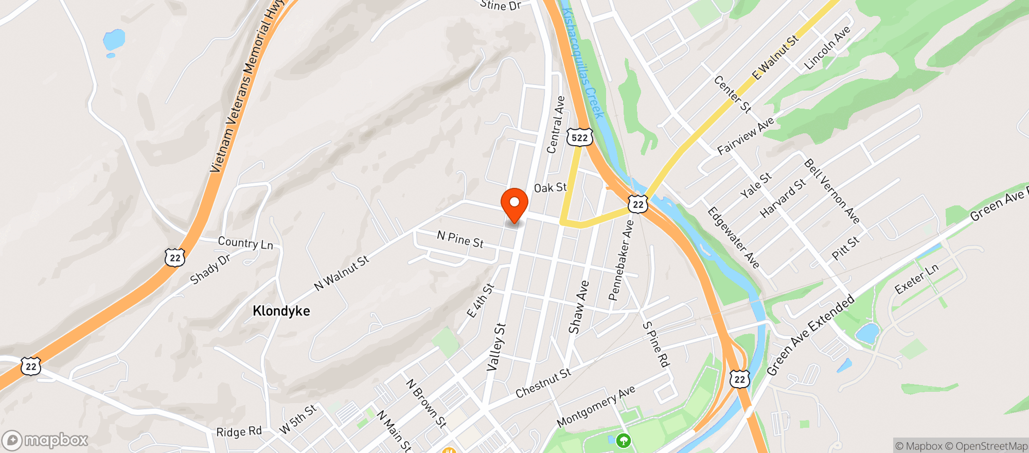 Map showing City Hook & Ladder Compan