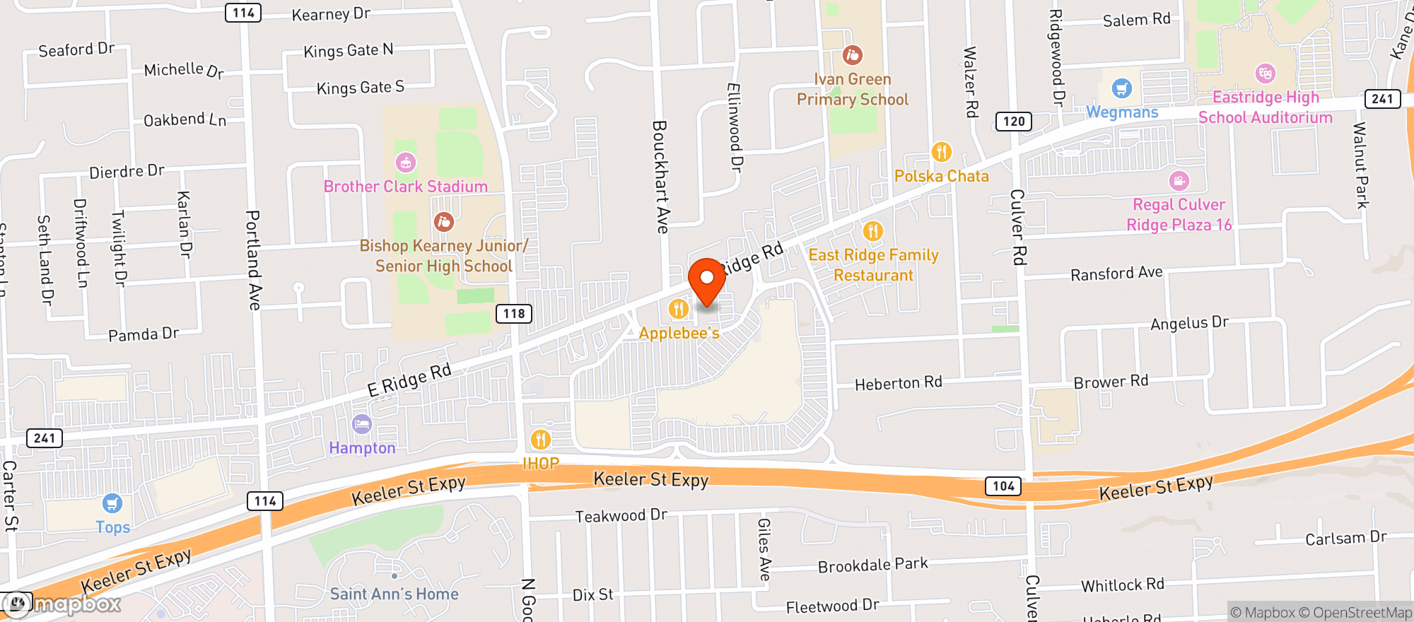 Map showing Aldi #unk