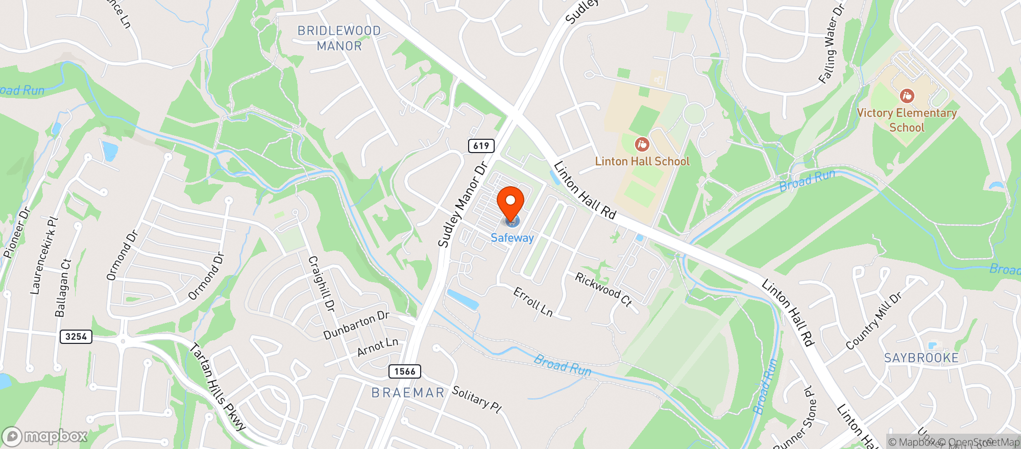 Map showing Safeway Store 2635 #1853