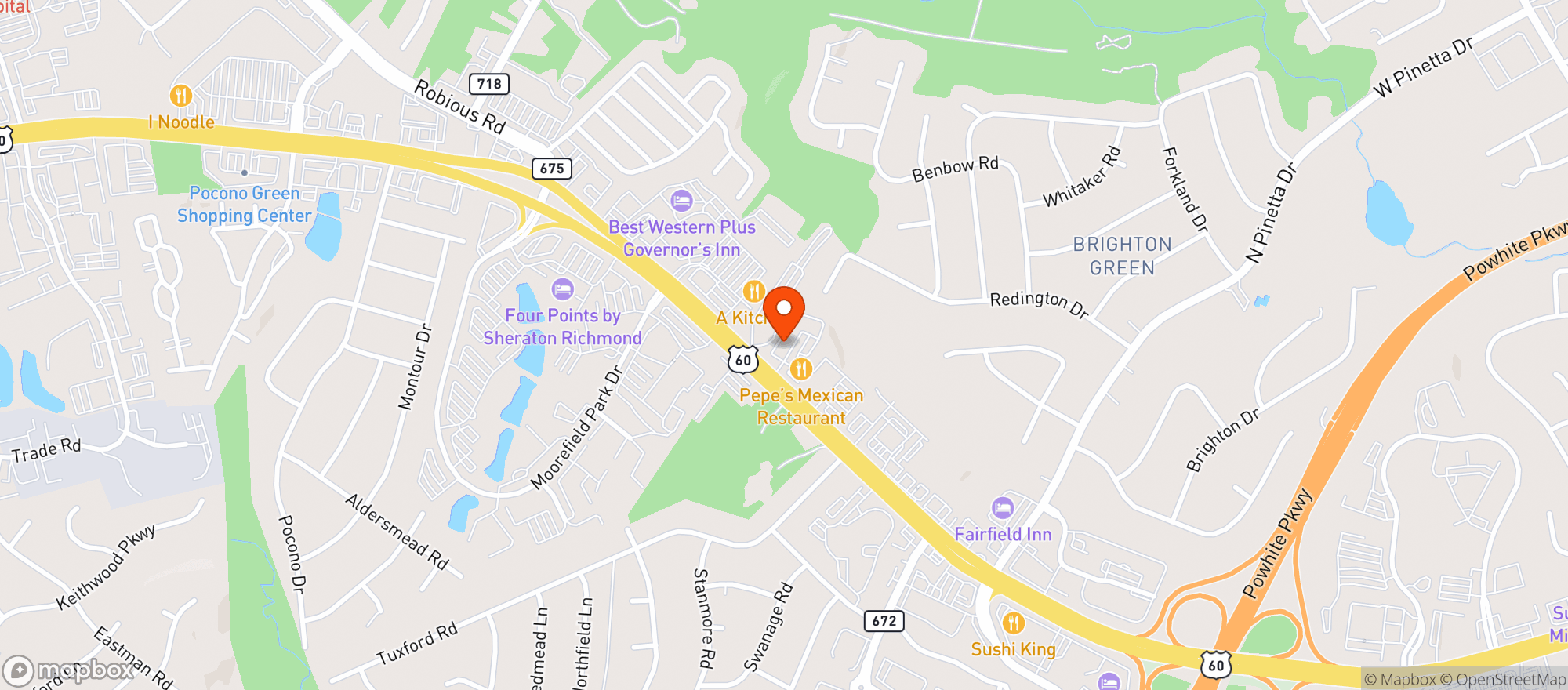 Map showing The Richmond Pinball Collective