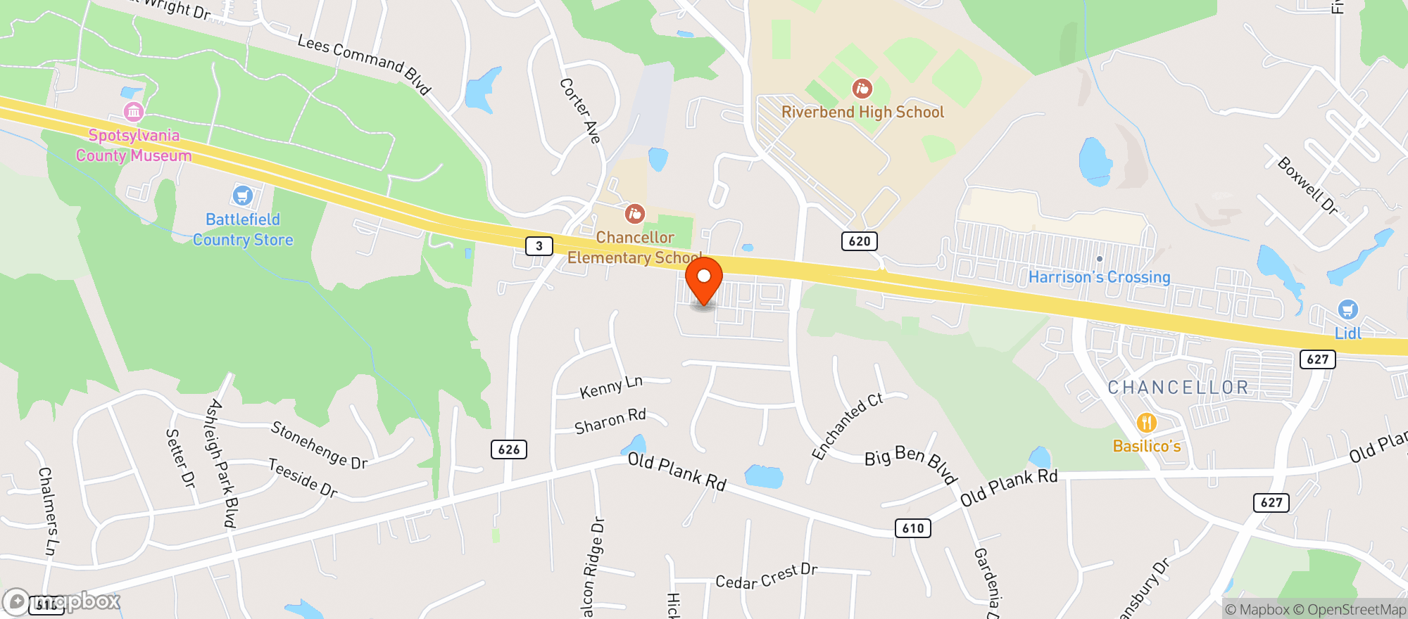 Map showing Publix