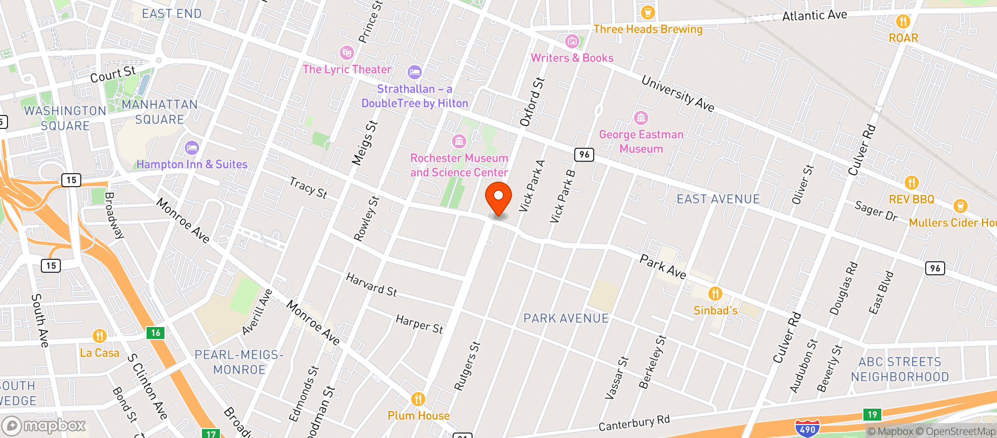 Map showing Magnolias Deli & Cafe