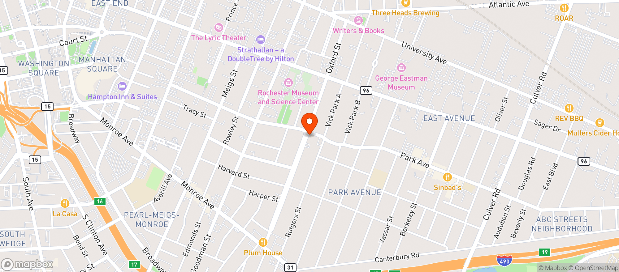 Map showing Half Pint