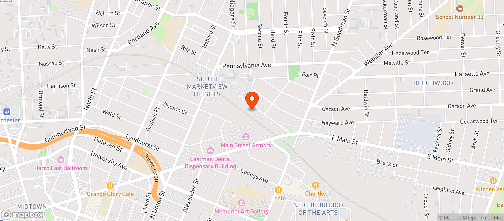 Map showing Bitter Honey