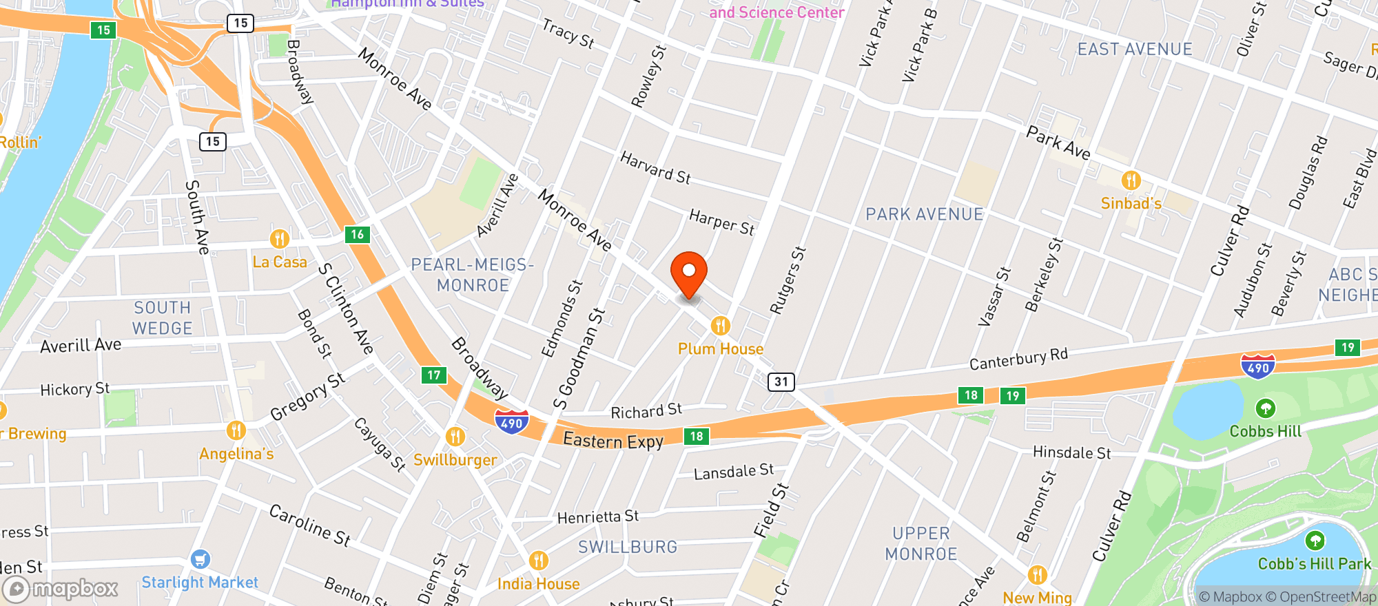 Map showing Nenos Gourmet Mexican Street