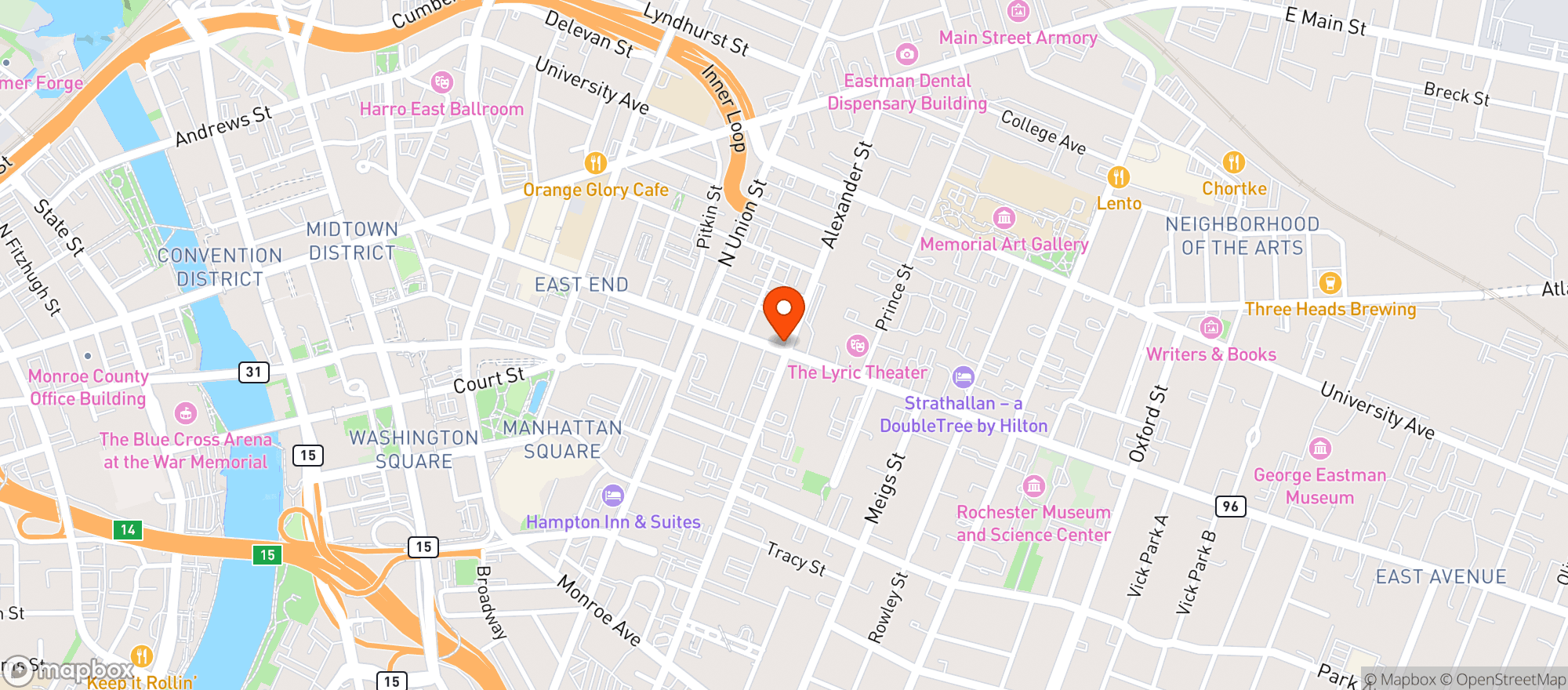 Map showing Murphys Law Irish Pub