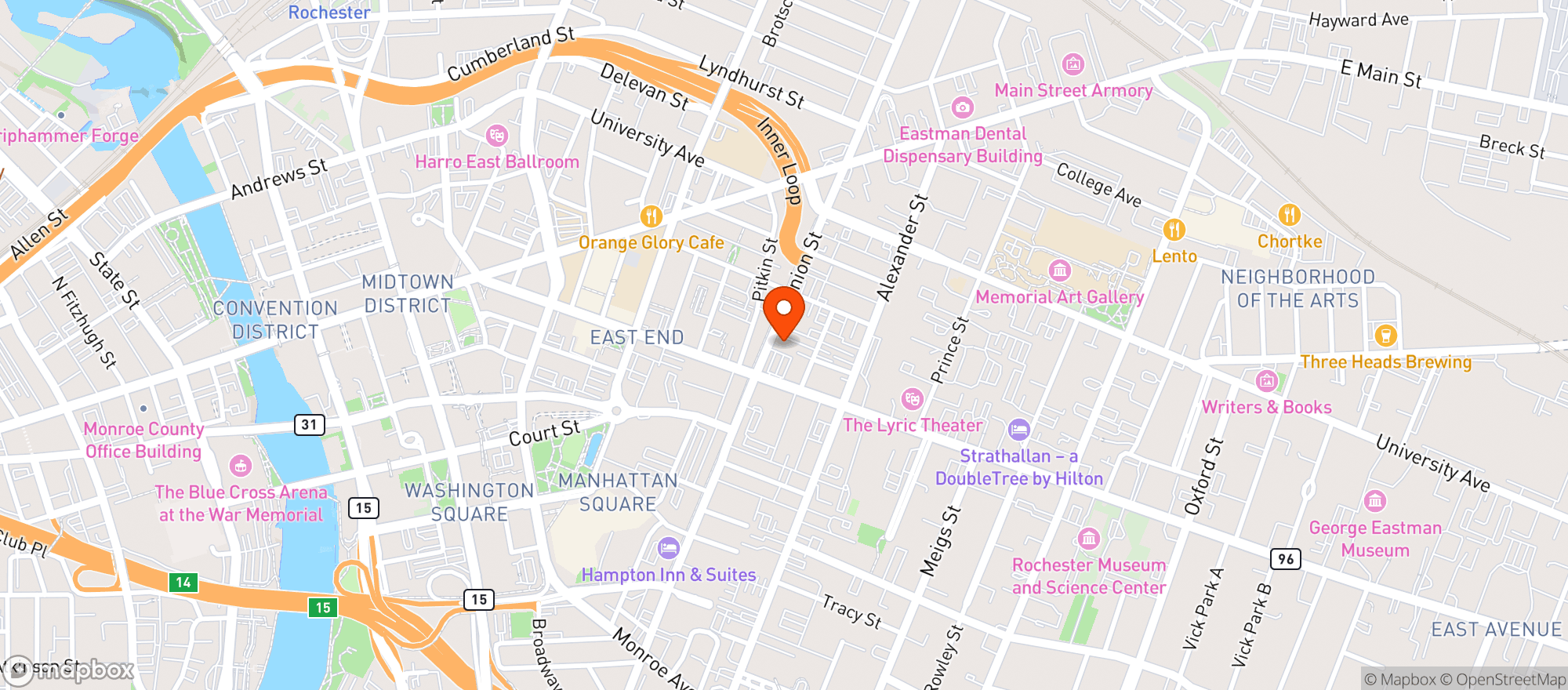 Map showing The Arbor Loft