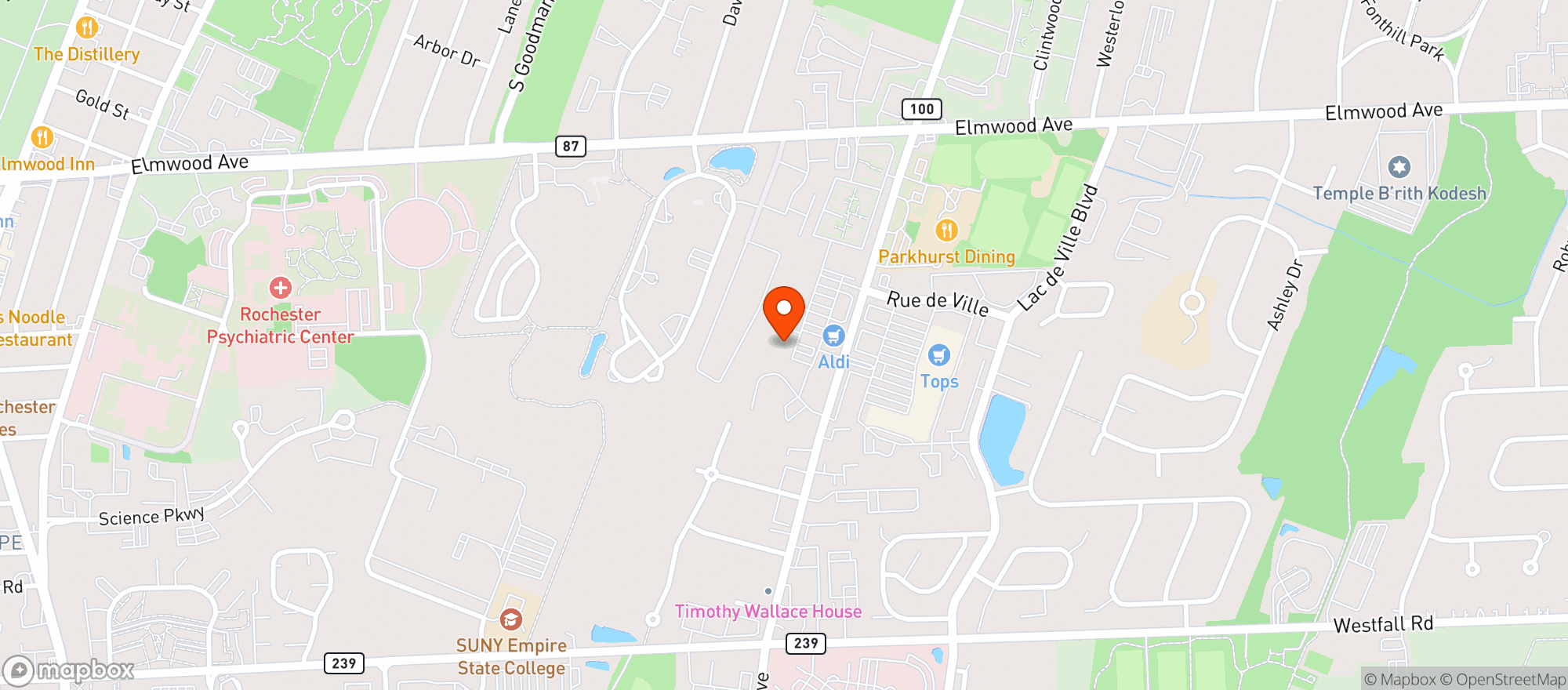 Map showing Aldi #55