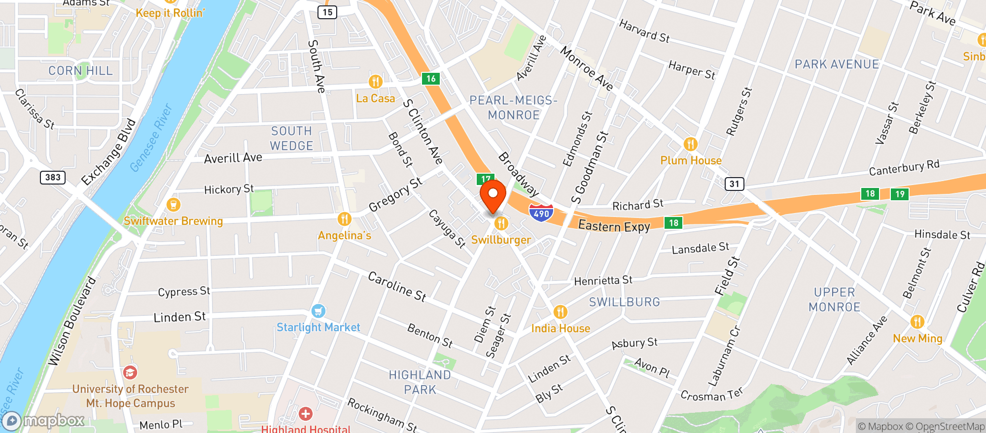 Map showing Firehouse Saloon