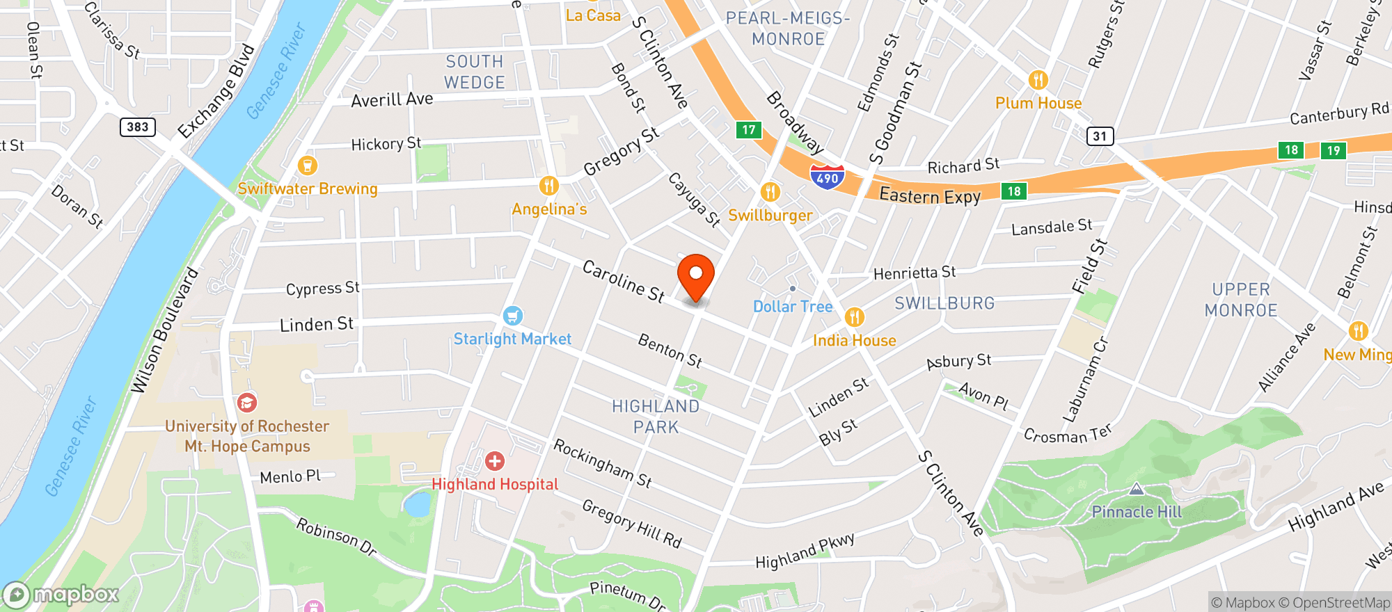 Map showing Dickys Corner Pub