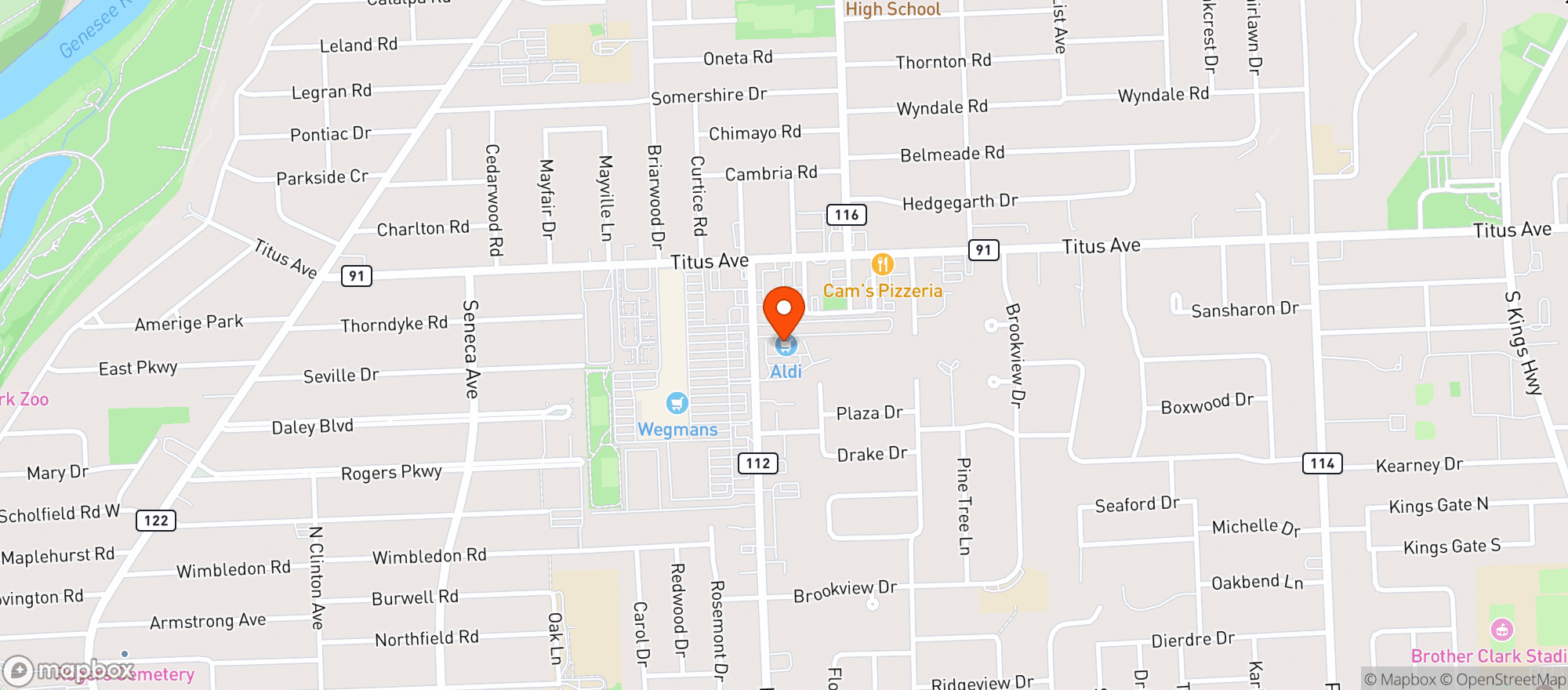 Map showing Aldi #78