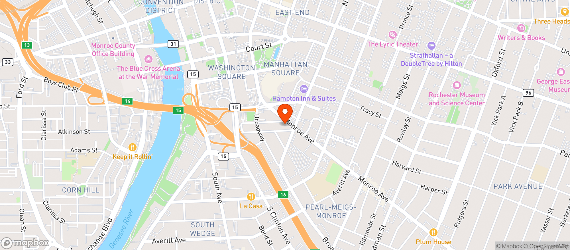 Map showing Marshall Street Bar & Grill