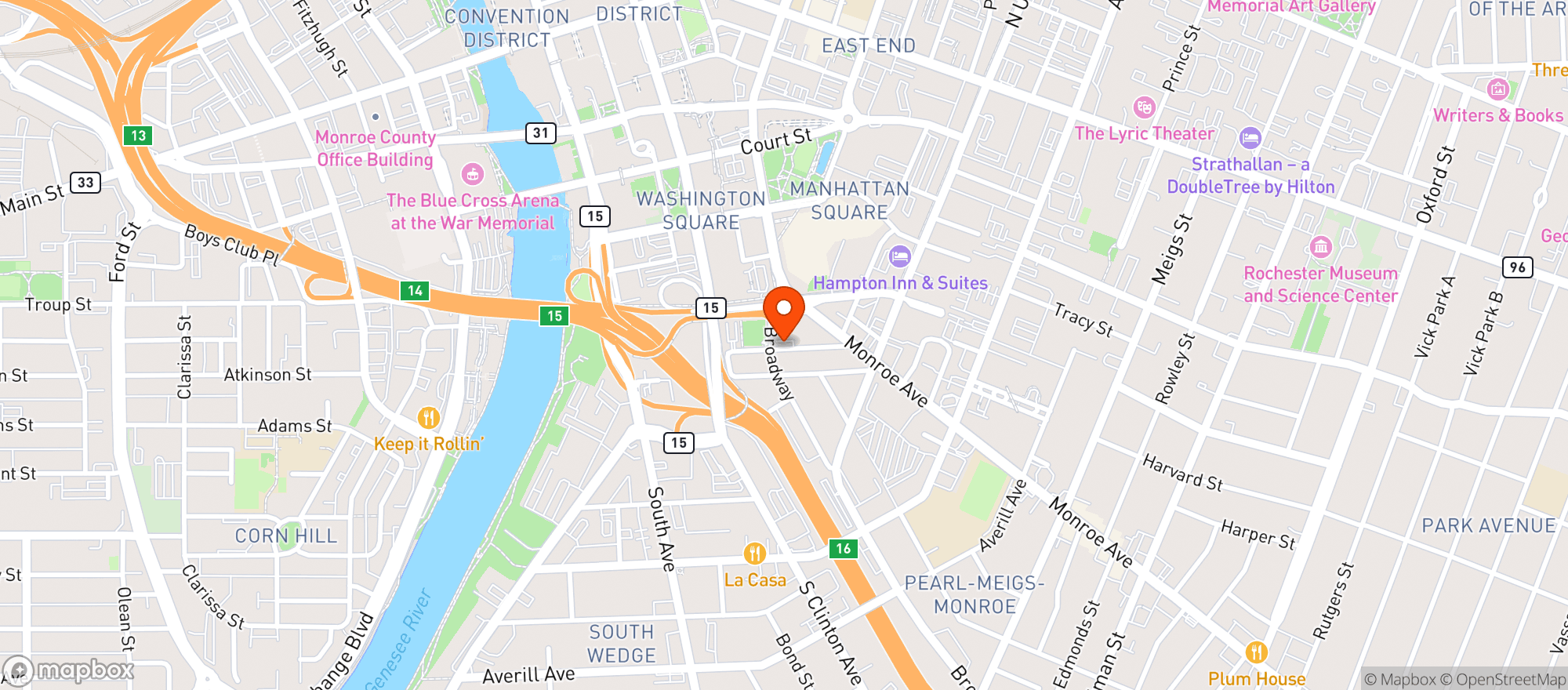 Map showing Strangebird Brewery