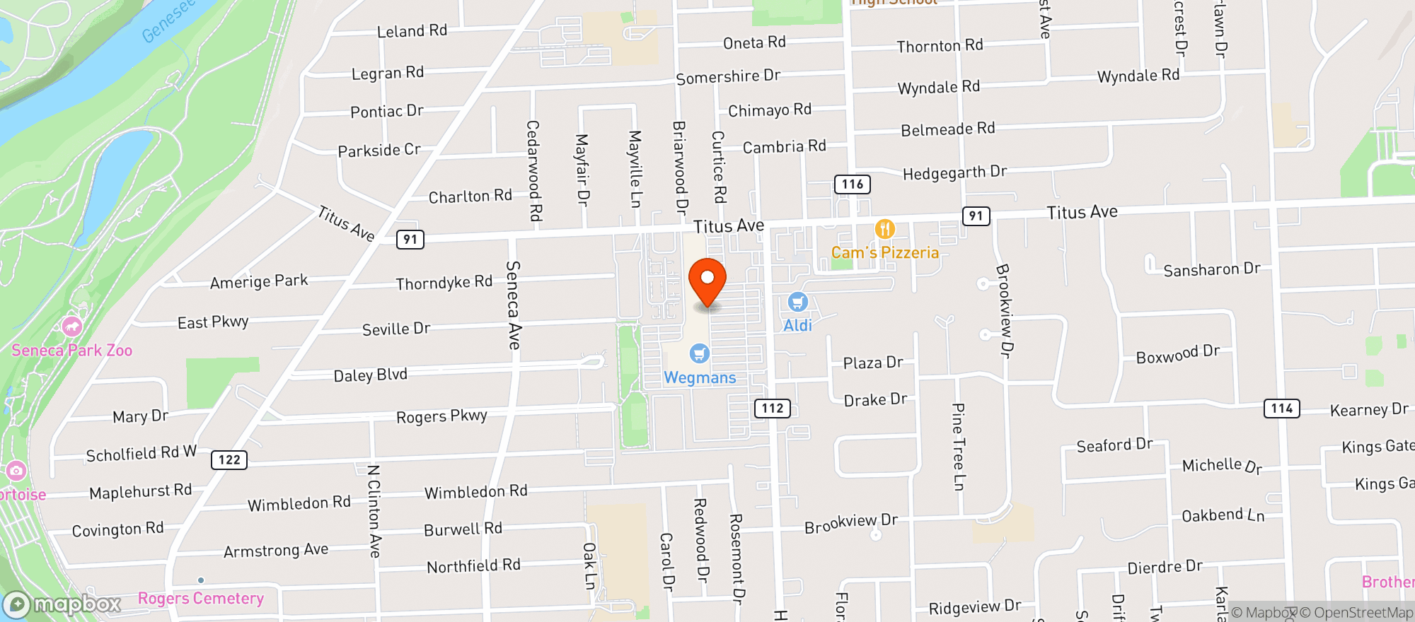 Map showing Wegmans