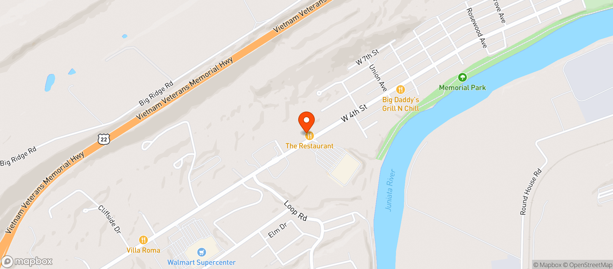 Map showing Don Julio Mexican Restaurant