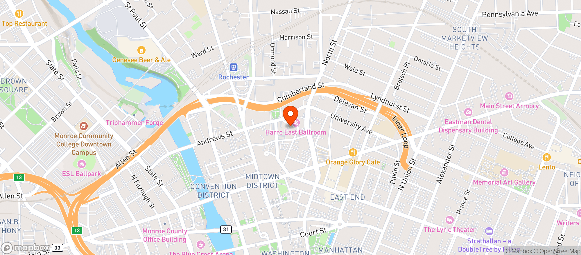 Map showing Abilene Bar And Lounge
