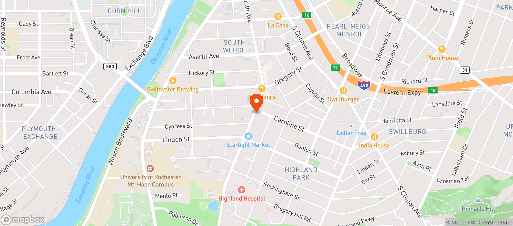 Map showing The Old Stone Tavern
