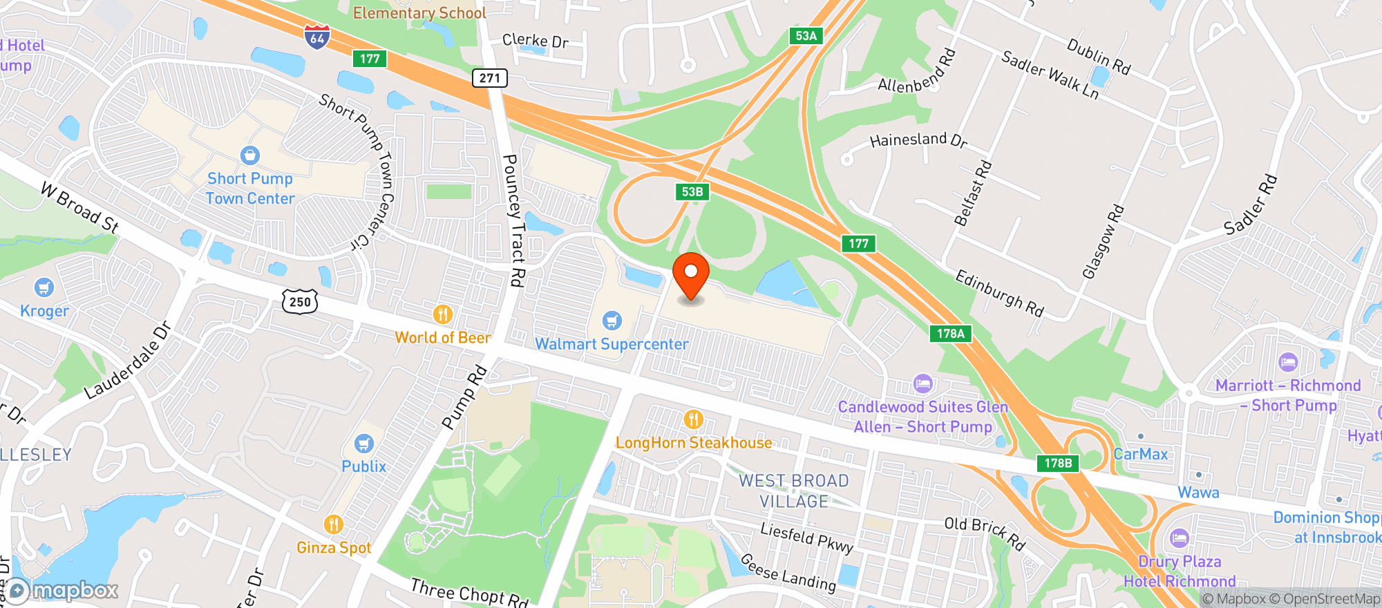 Map showing Target