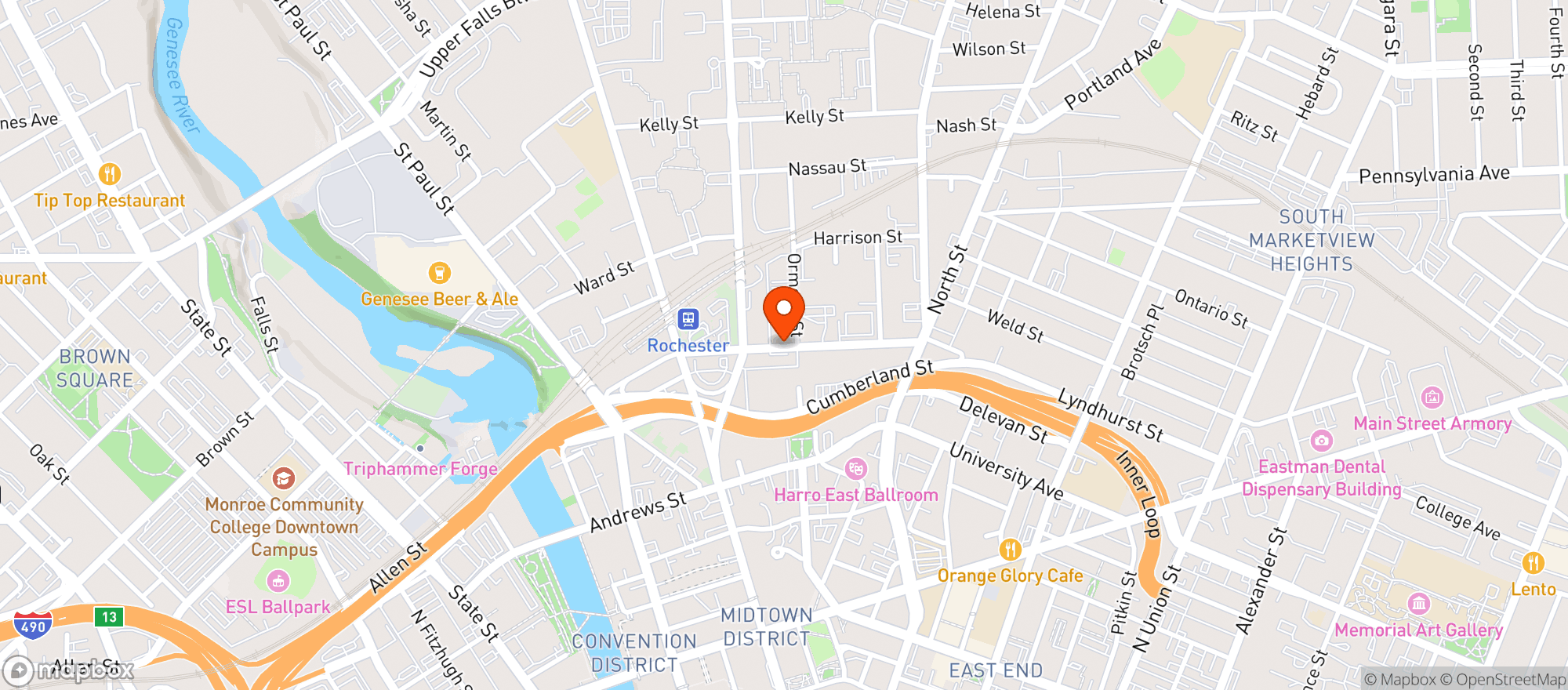Map showing Seventy West
