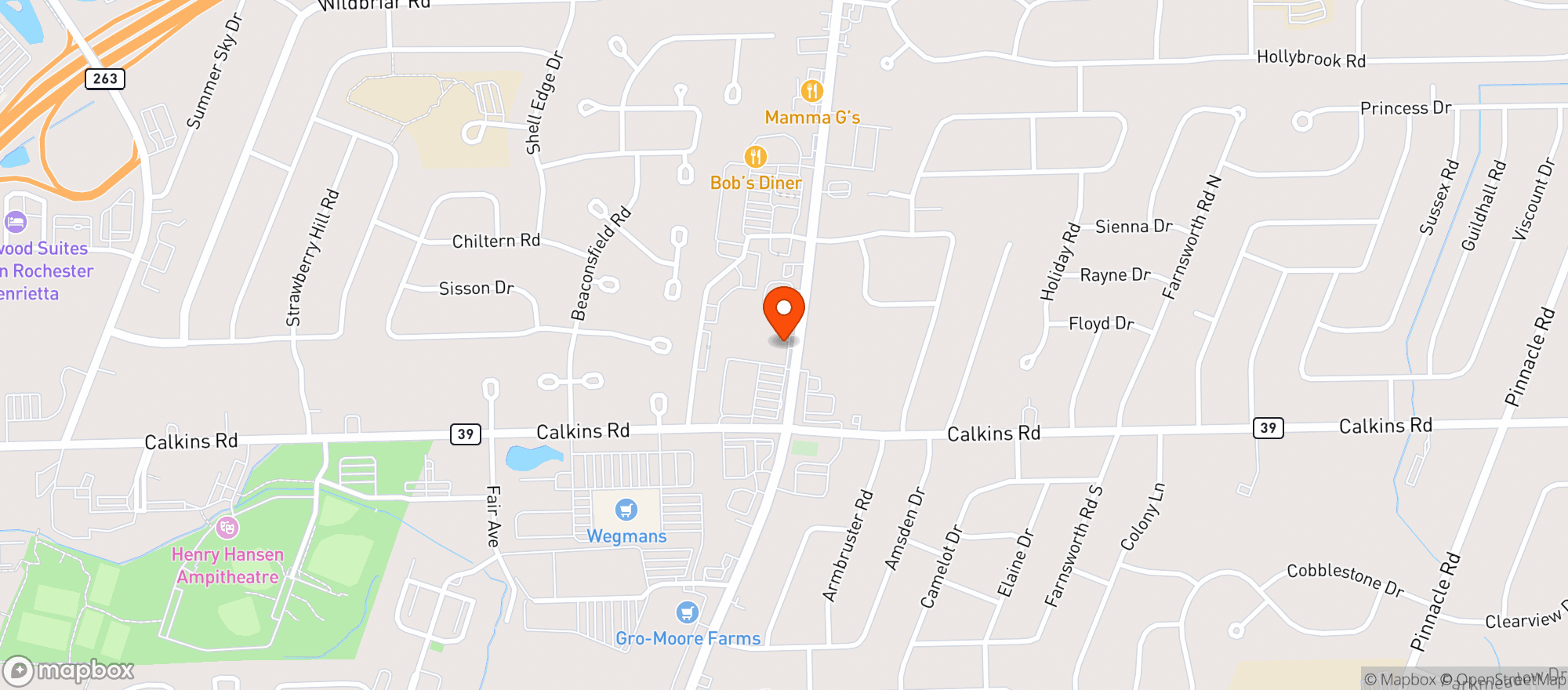 Map showing Suburban Discount Liquor