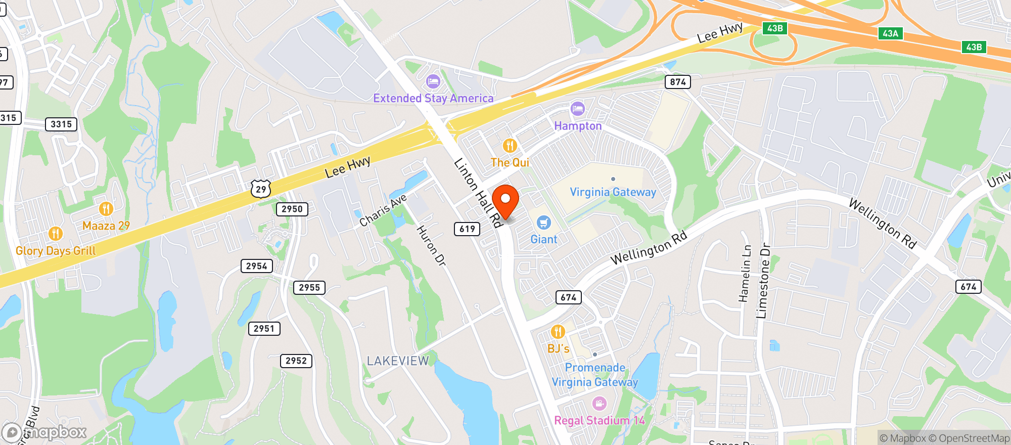 Map showing El Tio Grill