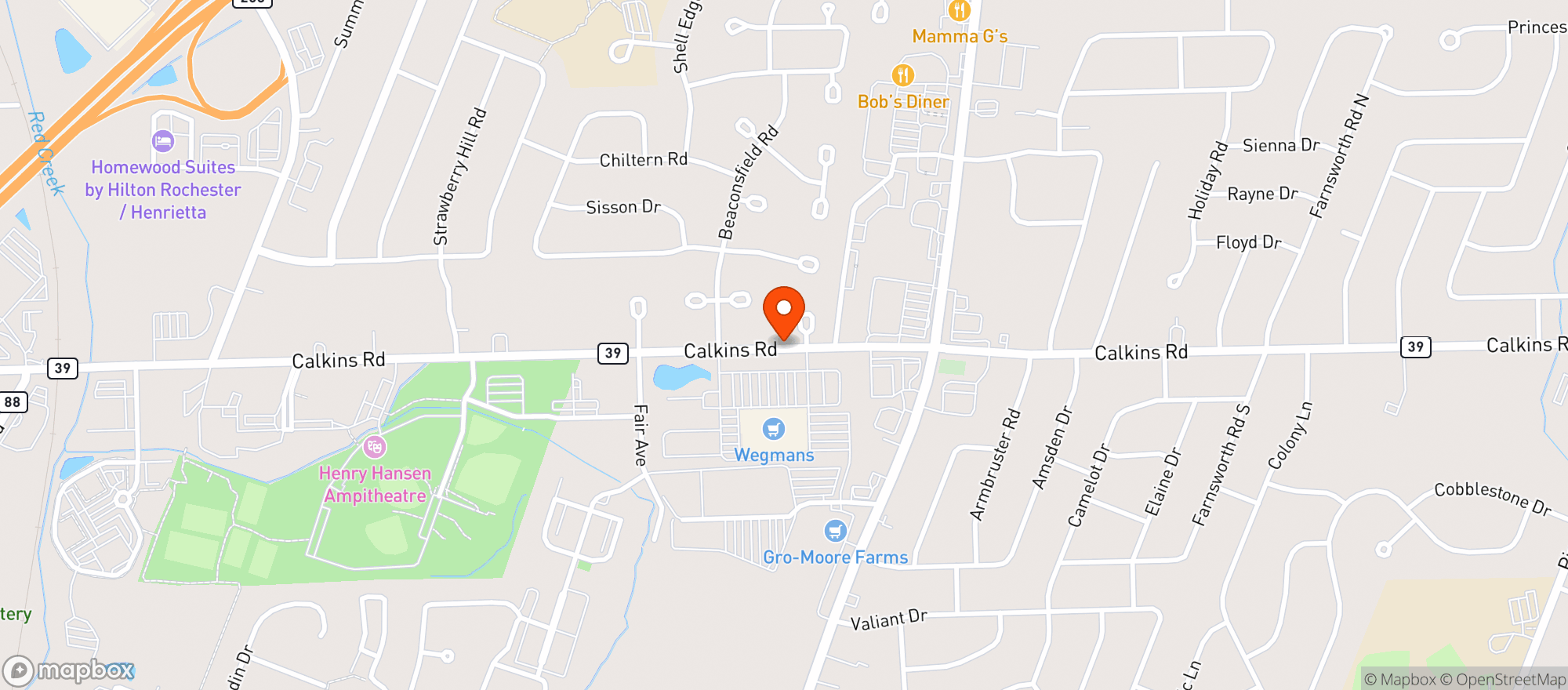 Map showing Wegmans