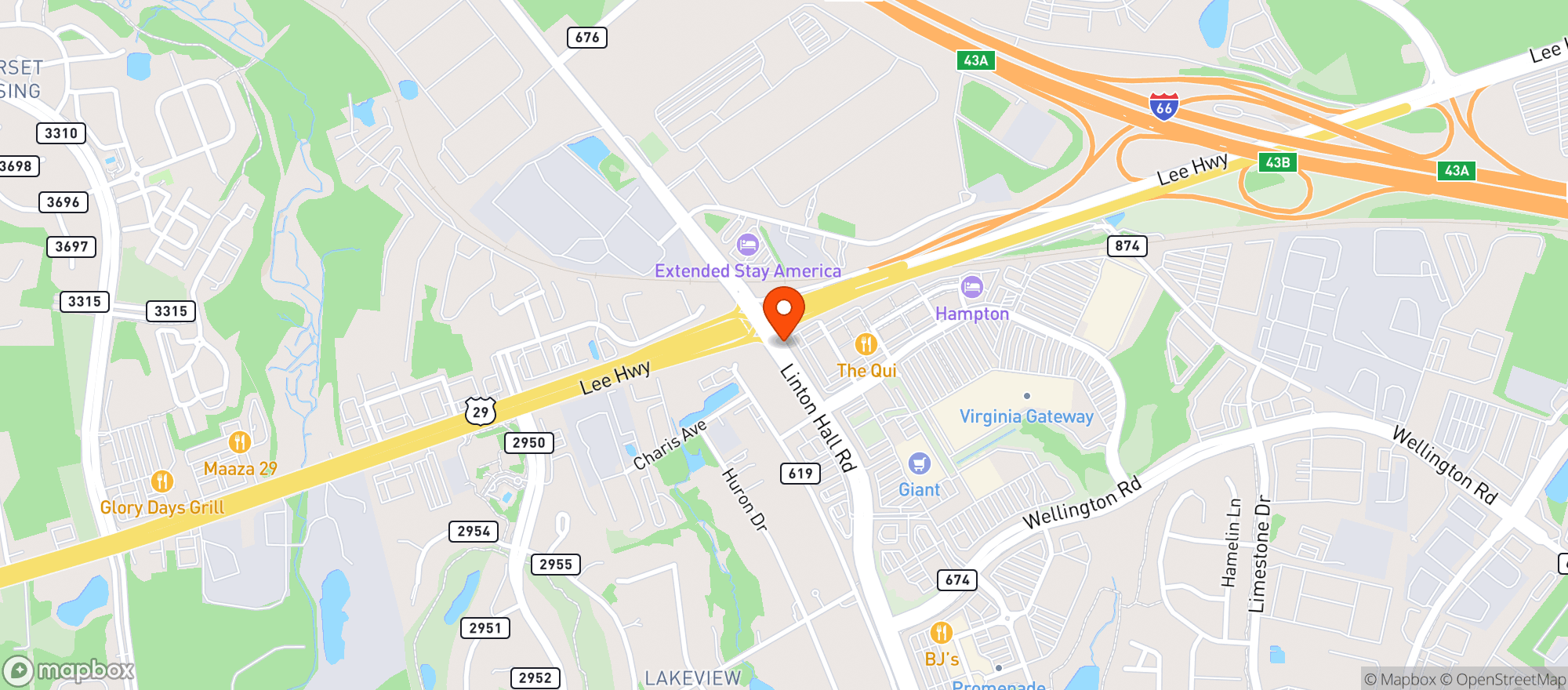 Map showing Gnc