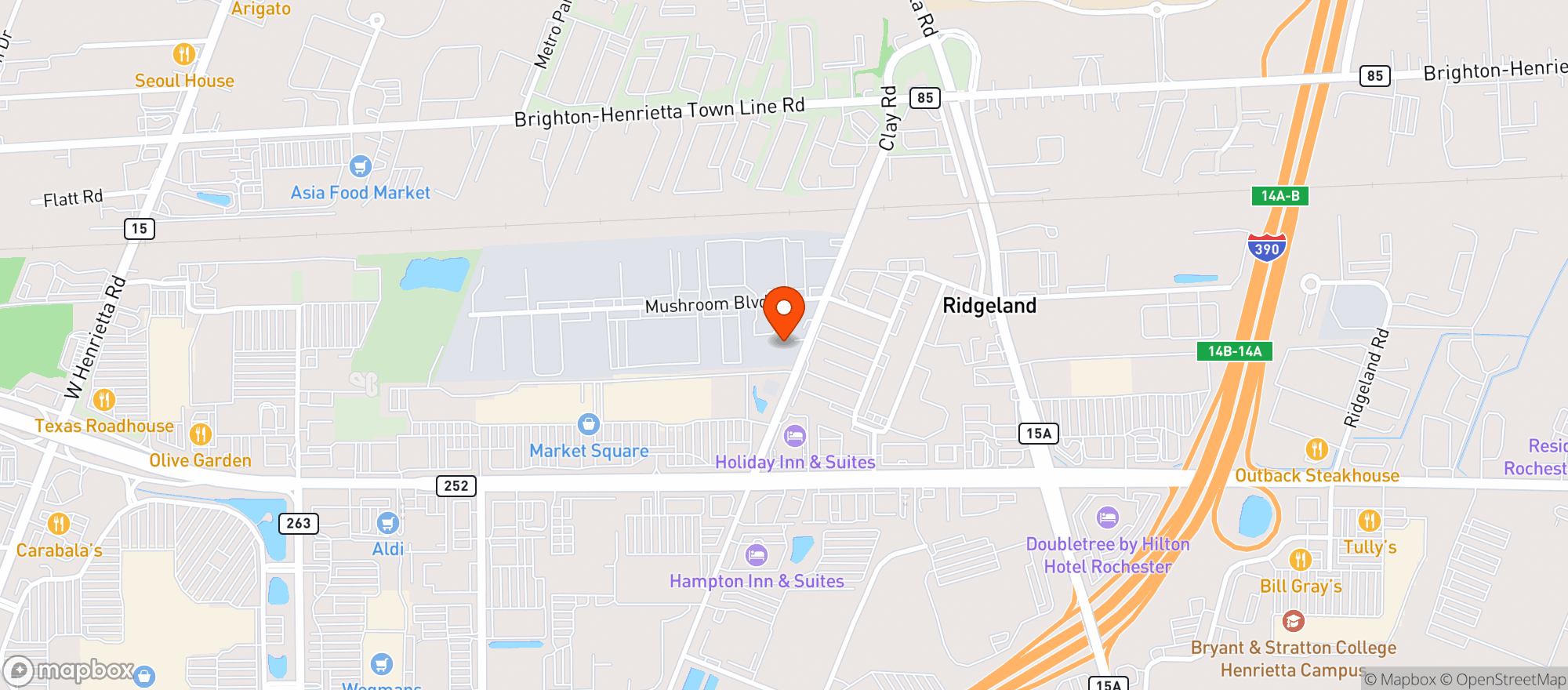 Map showing Aj’s Beer Warehouse